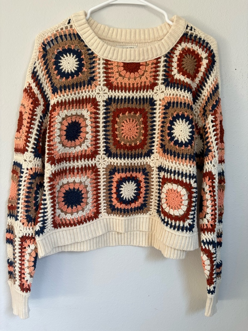 American Eagle Boho Crochet Women's Sweater NWOT Size Small - Picture 3 of 9